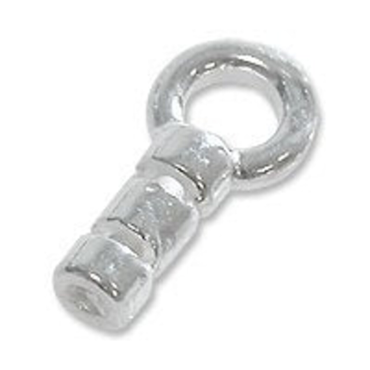 JewelrySupply Crimp Tube with Jump Ring Sterling Silver (1-Pc)